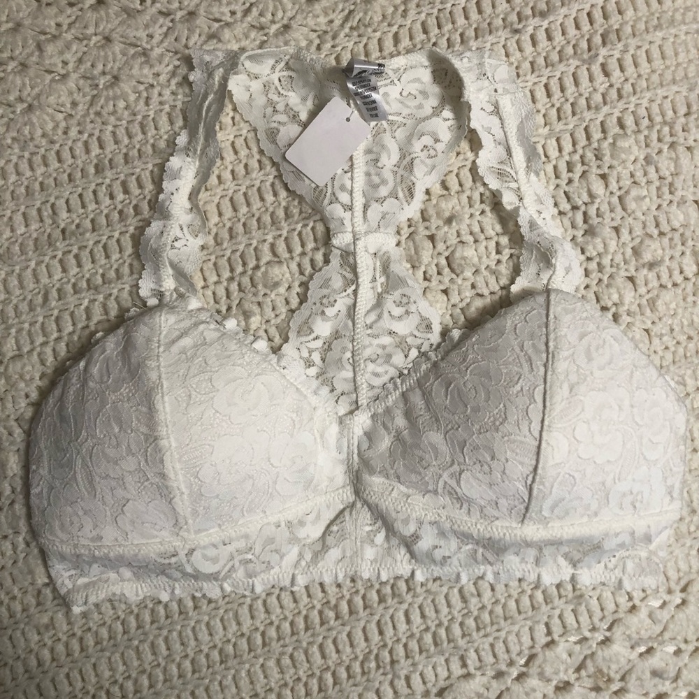 white bralette